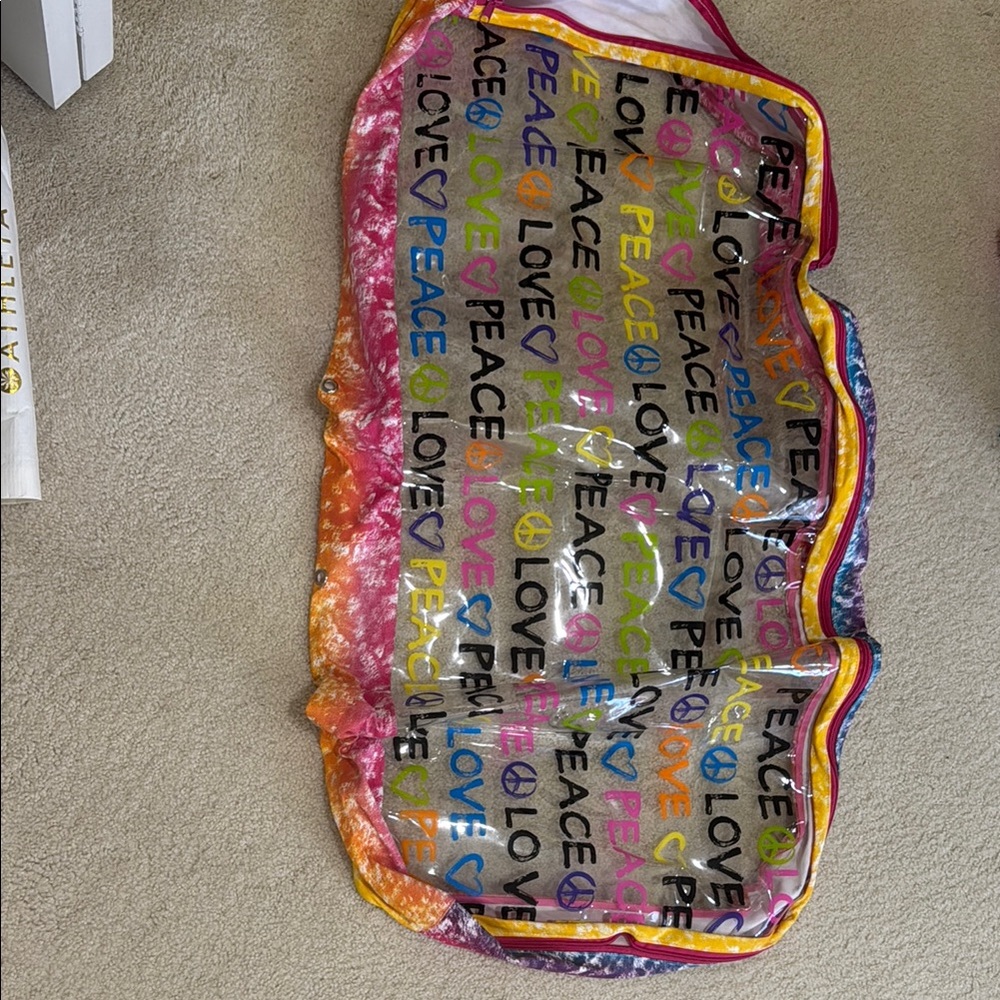 Colorful Peace and Love Large Storage bag